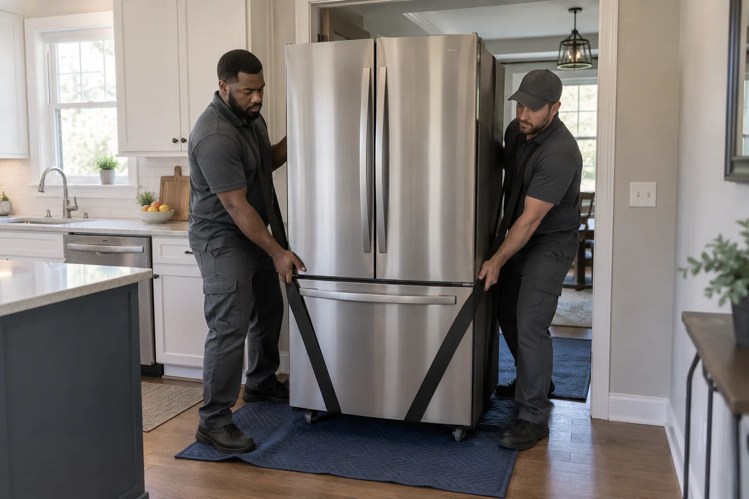 Professional refrigerator & freezer removal in a residential setting